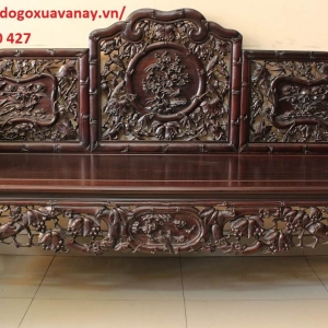 Trường kỷ Trúc Nho - đục chạm kinh điển