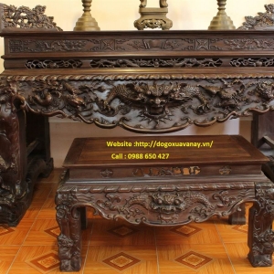 Bàn Thờ Chạm Tứ Linh - Nét Chạm Nghệ Nhân .