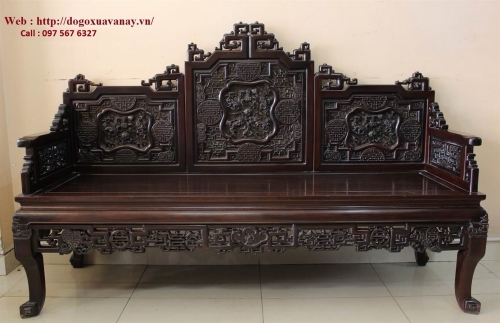 Bộ Trường Kỷ Ngũ Lân Vờn Cầu - Chuẩn Phong Cách Huế . 