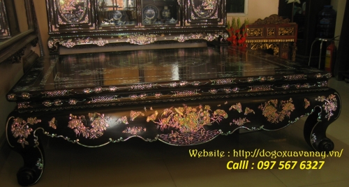 Sập Gỗ Gụ Mật Cẩn Ốc Đẹp Kinh Điển - Tích Bảo Áp Xuyên Liên . ( Sen Vịt ) 