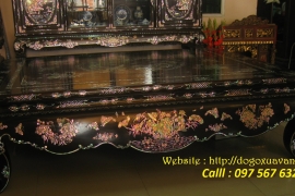 Sập Gỗ Gụ Mật Cẩn Ốc Đẹp Kinh Điển - Tích Bảo Áp Xuyên Liên . ( Sen Vịt ) 