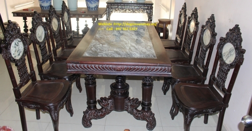 Bộ bàn Cù Lá và 8 Ghế - Sang Trọng và Đẳng Cấp . 
