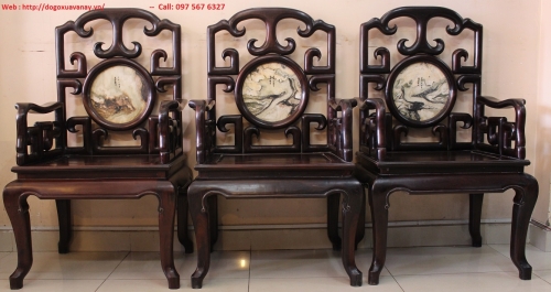 Bộ bàn ghế gỗ Trắc - Móc Tàu 8 món . ( đã giao lưu ) 