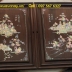Tù Chè gỗ Gụ -  Tích Tam Quốc - Khảm Đôi Cánh Rất Đẹp.