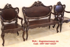 Bộ ghế Luois gỗ gụ mật - Dáng cực chuẩn .