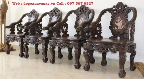 Bộ Minh Rồng Gỗ Gụ Mật - Hàng Quý Hiếm