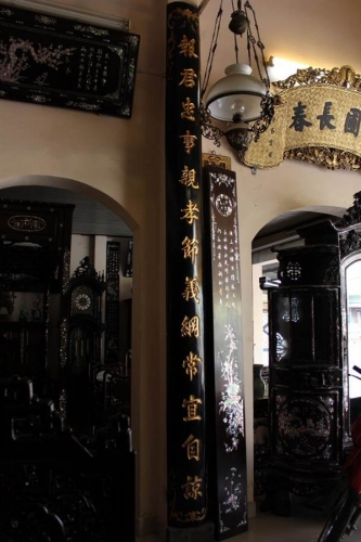 Câu Đối Lòng Mo - thếp vàng cổ xịn