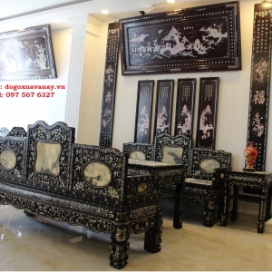 Bộ Trường Kỷ Tam Sơn Đầu Lân Chân Cá Cẩn Ốc - 2017