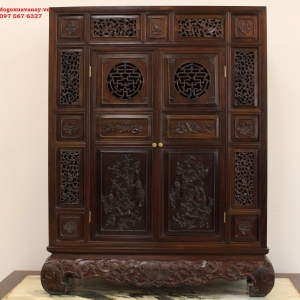 Tủ sách của Huế - nhỏ gọn, đục chạm kĩ