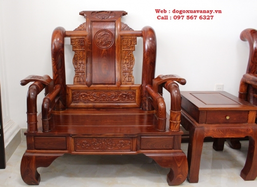 Bộ ghế Tần Thủy Hoàng gỗ Cẩm - Vân Đẹp - Hàng mới 