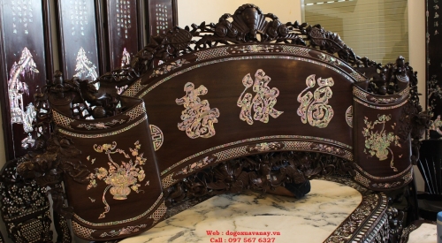 Cuốn Thư Khảm Ốc - Phúc Lộc Thọ- Nghệ Thuật Chữ Hóa .