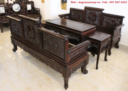 Trường Kỷ Gỗ Gụ Ta - Vai Lật Của Huế .