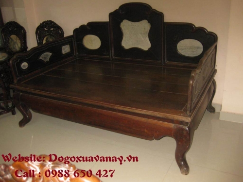 Giường 3 thành cổ - gỗ cẩm lai