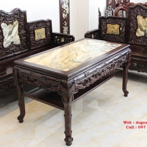 Bộ Trường Kỷ Gỗ Cẩm Lai - Đục Trúc Cài Nho - Kinh Điển 