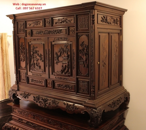 Tủ thờ Huế Đục Chạm - Tiên Cảnh . 