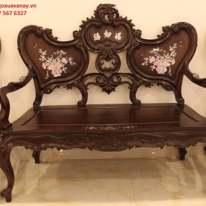 Bộ Ghế Luois 9 Món Dáng Cực Độc - Có Khảm Ốc .