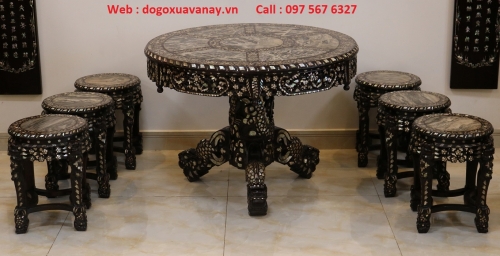 Bộ Bàn Tròn Long Trụ Cẩn Ốc Rất  Độc Đáo . 