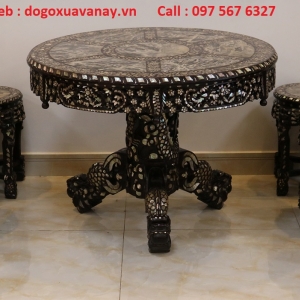 Bộ Bàn Tròn Long Trụ Cẩn Ốc Rất  Độc Đáo . 