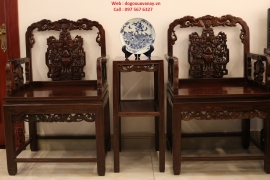 Bộ Vách Tàu Gỗ Trắc 7 Món - Hàng Tuyển .