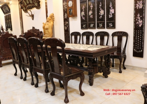Bộ Bàn Dài Chân Kì Lân - Kiểu Miền Tây 