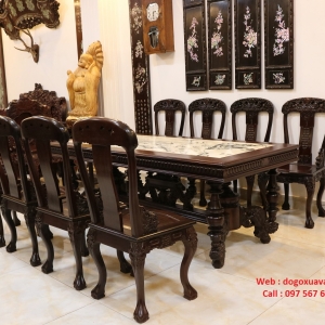 Bộ Bàn Dài Chân Kì Lân - Kiểu Miền Tây 