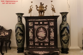 Tủ Thờ Cẩn Ốc Nhị Thập Tứ Hiếu - Loại Đặc Biệt - Hiếm Có & Đắt Tiền.