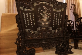 Tấm Bình Phong Lớn - Bách Điểu Trầu Hoàng .