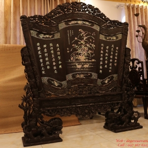 Tấm Bình Phong Lớn - Bách Điểu Trầu Hoàng . 