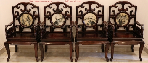 Bộ Ghế Móc 8 Món Gỗ Trắc - Tháng 10 - 2018