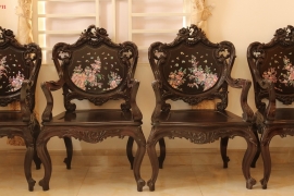 Bộ Louis Cẩn Ốc Rất Đẹp Gỗ Gụ Mật - Sang Trọng và Tinh Tế .