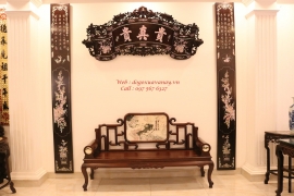 Bộ Bàn Ghế Phương Kỷ Gỗ Gụ Ta 5 Món .