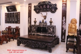 Sập đại gỗ gụ ta Quảng Bình - Đục Kênh Bong