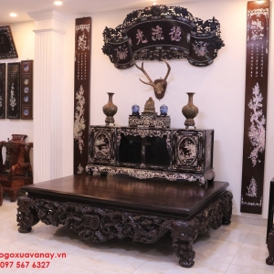 Sập đại gỗ gụ ta Quảng Bình - Đục Kênh Bong 