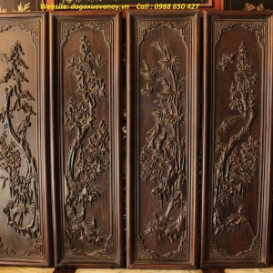 Bộ Tranh tứ quý - Đục Chạm Đẹp