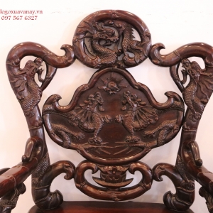 Bộ Khánh Rồng Gỗ Trắc - 6 Món - Loại Đại - Hàng Tuyển . 