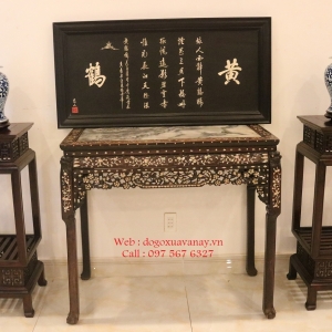 Tranh Gỗ  Khảm Nổi -  Bài Thơ Hoàng Hạc Của Nhà Thơ Lý Bạch
