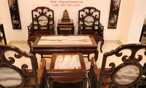Bộ Vách Móc 7 Món Gỗ Trắc - Hàng Tuyển .