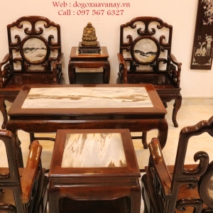 Bộ Vách Móc 7 Món Gỗ Trắc - Hàng Tuyển .