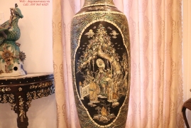 Đôi Lộc Bình Khảm Ốc Nổi - Phúc Lộc Thọ - Cao 1m75