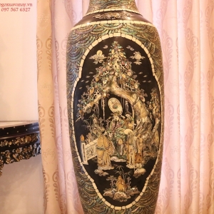 Đôi Lộc Bình Khảm Ốc Nổi - Phúc Lộc Thọ -  Cao 1m75 