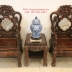 Bộ Bàn Ghế Gỗ Trắc Đục Tam Sư - 6 Món . 