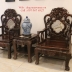 Bộ Bàn Ghế Gỗ Trắc Đục Tam Sư - 6 Món . 