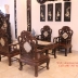Bộ Bàn Ghế Gỗ Trắc Đục Tam Sư - 6 Món . 