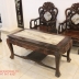 Bộ Bàn Ghế Gỗ Trắc Đục Tam Sư - 6 Món . 