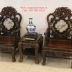 Bộ Bàn Ghế Gỗ Trắc Đục Tam Sư - 6 Món . 