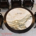 Trúc Kép 9 Món Bàn Tròn 1m20 Gỗ Gụ Ta . 