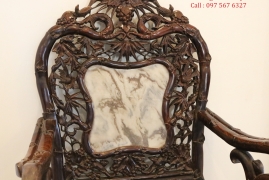 Bộ Bàn Ghế Mắt Trúc Gỗ Trắc Sâu Tuổi