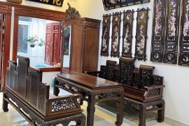 Trường Kỷ Huế Tựa Ngũ Sơn Vai Lật