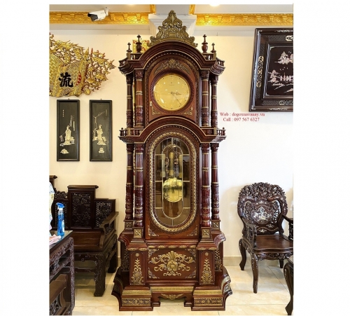Đồng Hồ Tủ Đứng Gỗ Cẩm Lai - Rất Cao Cấp