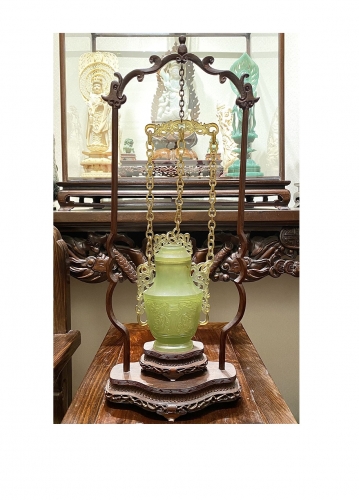 Đỉnh Ngọc Tụ Nham ( Serpentine) Dây Xích Rất Đẹp